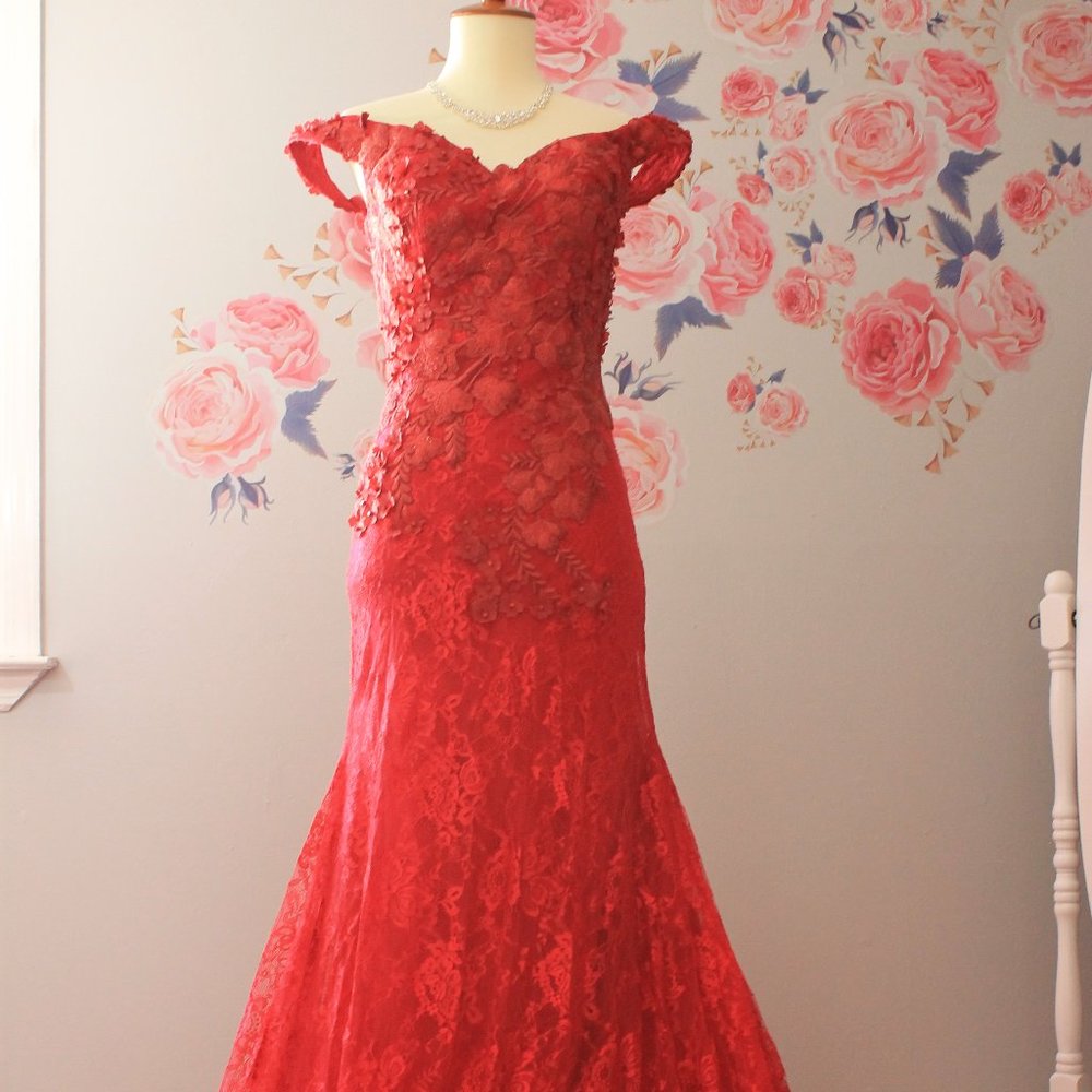 Red Off The Shoulder Dress